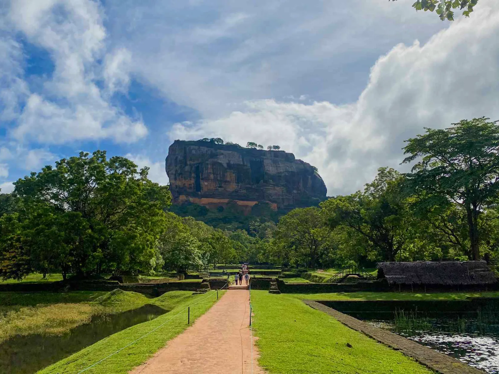 The ancient rock fortress of Sigiriya rising above the surrounding jungle, Sri Lanka